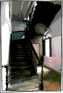 Staircase inside the mansion