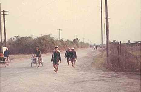 Front gate road just outside of Camp USARTHAI/Camp #44 in September, 1967
