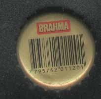 Argentina 3. Brahma (with red bar code) Bottle Cap from Argentina. Updated on 24th April 2003.
