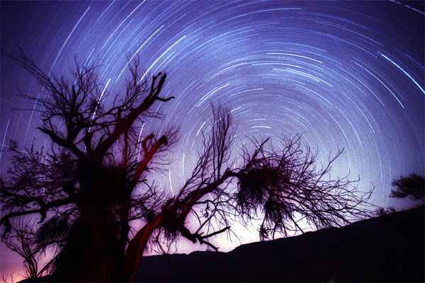 the stars and the illusion of their journey around the pole star