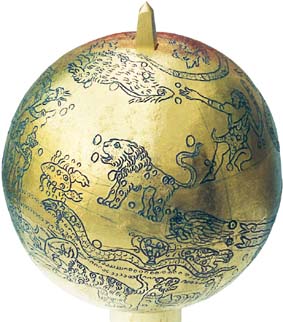 mainz globe: cancer, leo, aquarius, hercules, crate, corvus, hydra