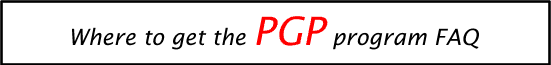 Where to get the Pretty Good Privacy program (PGP) FAQ
