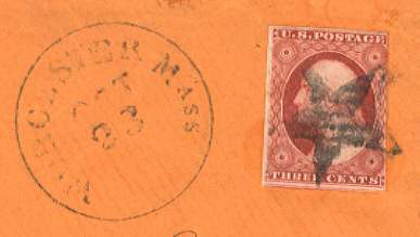 Worcester Large Five-Point Star Fancy Cancel