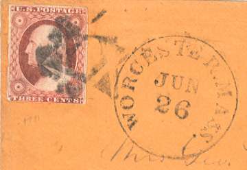 Worcester Hebrew Star Fancy Cancel