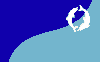 oceanian flag-blue w/dolphins