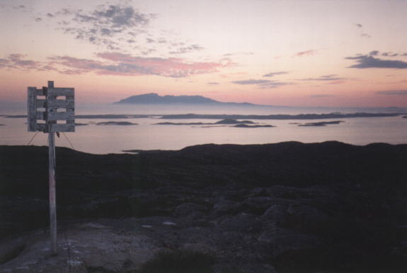 View towards the island Leka
