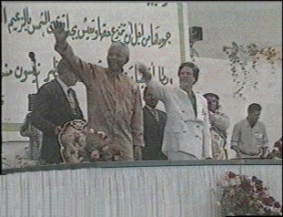 Col. Qadhafi with Pres. Mandela