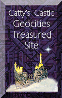 Catty's Castle Geocities Treasured Site Award
