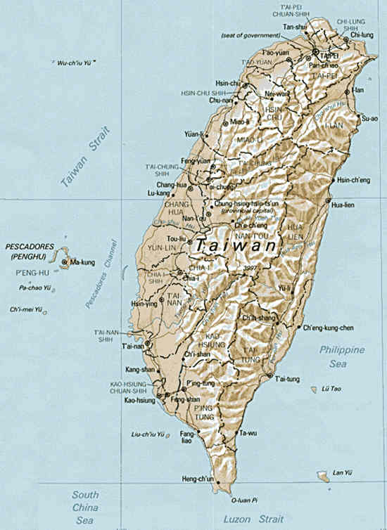 Map of Taiwan