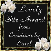 Lovely Site Award from Creations by Carol