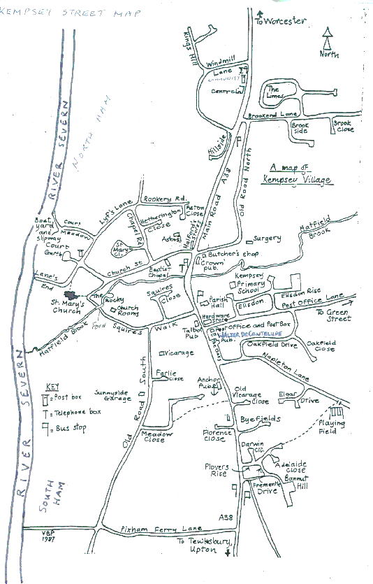 Street Map of Kempsey (44 Kb)