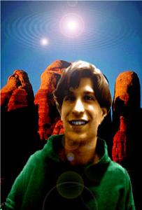 A picture of me superimposed upon a desert landscape. Picture by Joe Porret.
