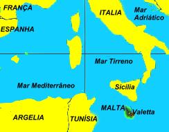 Mapa do Mar Mediterr�neo
