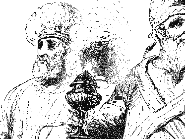 Eastern Priests with Lamp