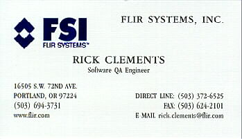 (FLIR business card)