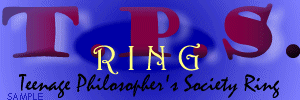 Teenage Philosopher's Society Ring