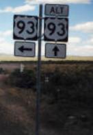 93 & alt 93 Hwy signs