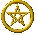 Animated Gold Pentagram