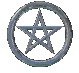 Animated Silver Pentagram