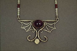 Amethyst Neckpiece with Carved Moonstone