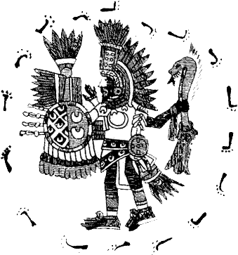 Quetzalcoatl mit Bart aus Codex Magliabechiano