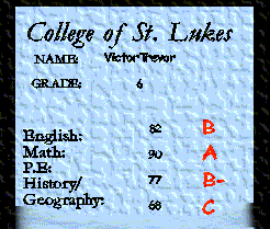 A report card written in code!