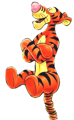 Tigger on his tail