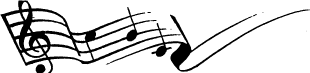 Musical score of notes