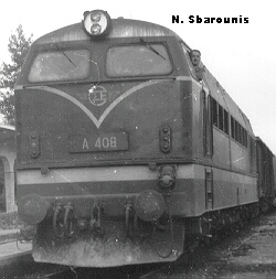 Picture: A-408 at Larissa with sugar beet block train