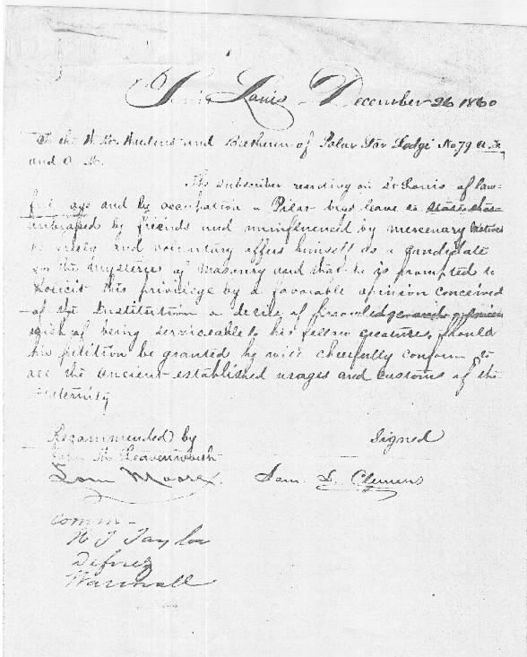 Samuel L. Clemens Petition