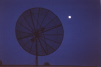 Satellite dish with moon
