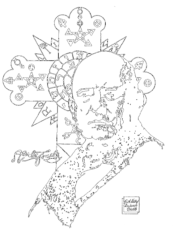 Aleister Crowley 
with Rosy Cross