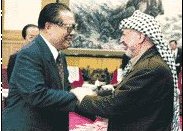 Arafat with Chinese President Jiang Zemin