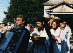 Festal Procession with relics at St. Tikhon's Monastery, South Canaan, PA
