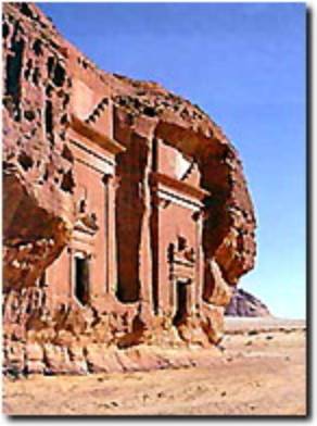 Rock-cut Nabataean tombs of Madain Salih.