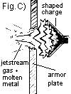 shaped charge vs. steel plate