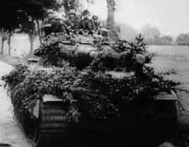 Infantry riding on Pz V Panther