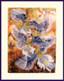 Eastern Rosellas Flying