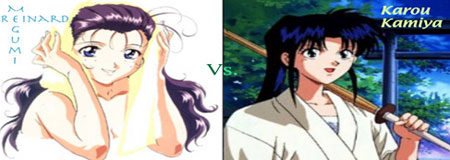 Megumi Reinard vs Karou Kamiya