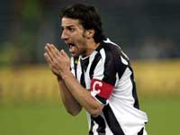 Del Piero appears to be pleading to Capello not to substitute him again
