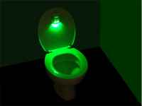 Animation showing the green and red glow of Lav Nav nightlight