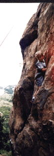 Adam climbs like a monkey but sometimes gets stuck like a cat