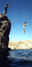 cliff jumping