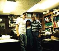 mom with long neck turtle