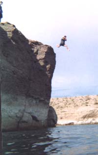 cliff jumping