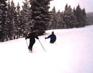 Mary and Mark enjoy some fresh powder