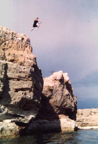 cliff jumping
