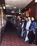 Friends come for dinnerand a tour