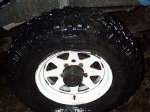 Shayne's bent rim - nothing that a hammer couldn't fix