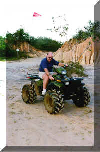 "Where the heck is the Diff Lock on this bloody thing?". Bob Grace trying out "the competition".
